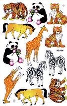 Zebra Panda Tiger Animal Kindergarten Sticker Decal Size 27x18cm/10x7inch D501 - £2.80 GBP