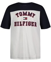 TOMMY HILFIGER Big Boys Puckdrop Short Sleeve T-shirt 2T  Navy Blazer - £16.19 GBP