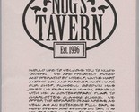 Nug&#39;s Tavern Menu Charlotte North Carolina South End  - £17.13 GBP