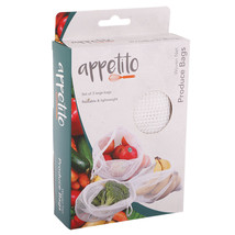 Appetito Woven Net Produce Bags 3pcs (White) - £16.11 GBP