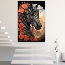 Dark Horse Canvas Painting Wall Art Posters Landscape Canvas Print Picture - £11.03 GBP+