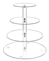 Vdomus Acrylic 4 Tier Cupcake Led String Lights Dessert Tree Tower for B... - £15.33 GBP