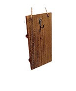 Wall Hook Wooden Rectangle Primitive Rustic Folk Art Towel Dog Cat Leach... - $191.05 MXN