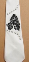 Mens Necktie COCKER SPANIEL BLACK Dog Polyester Tie....Clearance Priced - £11.00 GBP