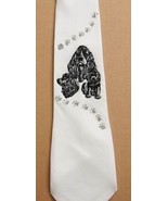 Mens Necktie COCKER SPANIEL BLACK Dog Polyester Tie....Clearance Priced - $13.99