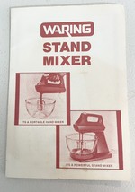 Vintage Waring Stand Mixer Instruction Manual - €2,15 EUR