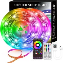 100FT Smart LED Strip Lights RGB Sync to Music with 40 Key Remote Contro... - £16.97 GBP
