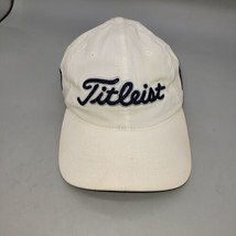 Titleist White FJ Tour Adjustable One Size Strapback Hat Cap Golf Outdoor Hat - £10.62 GBP