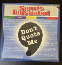 DON&#39;T QUOTE ME BOARD GAME  SPORTS ILLUSTRATED EDITION NEW &amp; FACTORY SEALED! - £19.88 GBP