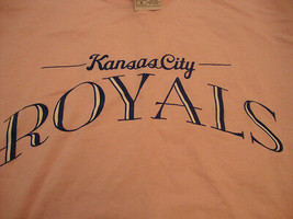 MLB Kansas City Royals Baseball Graphic Print Pink T Shirt M - £11.67 GBP
