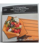 Lot Of 2 Ashland Floral Wrapping Paper Orange/Black Pattern 12 pieces (2... - €15,29 EUR