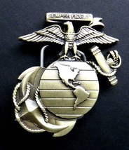 Us Marines Semper Fidelis Fi Belt Buckle 2.75 X 2.5 Inches Globe Anchor Ega - £13.14 GBP