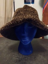 Vintage Liz Claiborne Crazy Horse HAT Brown Bucket Cloche Packable EUC - £21.04 GBP