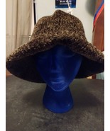 Vintage Liz Claiborne Crazy Horse HAT Brown Bucket Cloche Packable EUC - $26.72