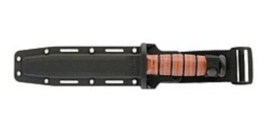 Kabar 5054 Short Black Tanto 5in Blade 1095 CroVan Steel with Sheath - $66.49