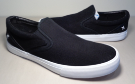 Hurley Size 10.5 M ARLO SLIP Black Canvas Sneakers Loafers New Men&#39;s Shoes - $117.81