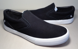 Hurley Size 10.5 M ARLO SLIP Black Canvas Sneakers Loafers New Men&#39;s Shoes - £92.01 GBP