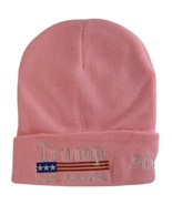 Trump 2024 Save America Winter Knit Beanie Hat (Pink) - $20.44 CAD