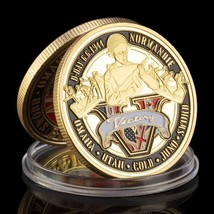 WWII 1944.6.6 D-Day Normandy Commemorative Challenge Coin Souvenir Gift - £7.87 GBP