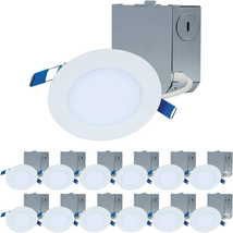 HALO 4 Inch Recessed LED Ceiling &amp; Shower Disc Light – Canless Ultra Thi... - £160.38 GBP
