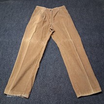 * VTG LL Bean Corduroy Pants Women Size 6 Petite 6P Brown High Rise Pleated - $15.23