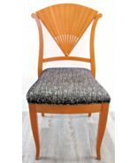 1960s Wood Carved Fan Upholstered Side Chair - €257,22 EUR