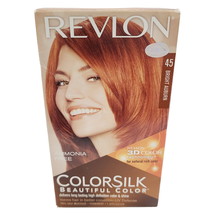 Revlon ColorSilk Beautiful Color Permanent Hair Color 45 Bright Auburn - £7.87 GBP