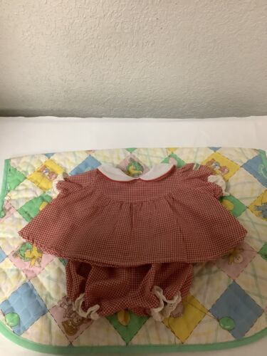 Primary image for Vintage Cabbage Patch Kids Dress & Bloomers KT Factory 1980’s CPK Doll Clothing