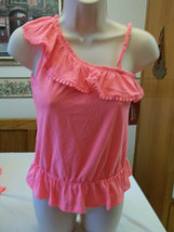 Arizona Girls One Shoulder Tank Top Size Large 14  Pink  New W Tags - £9.27 GBP