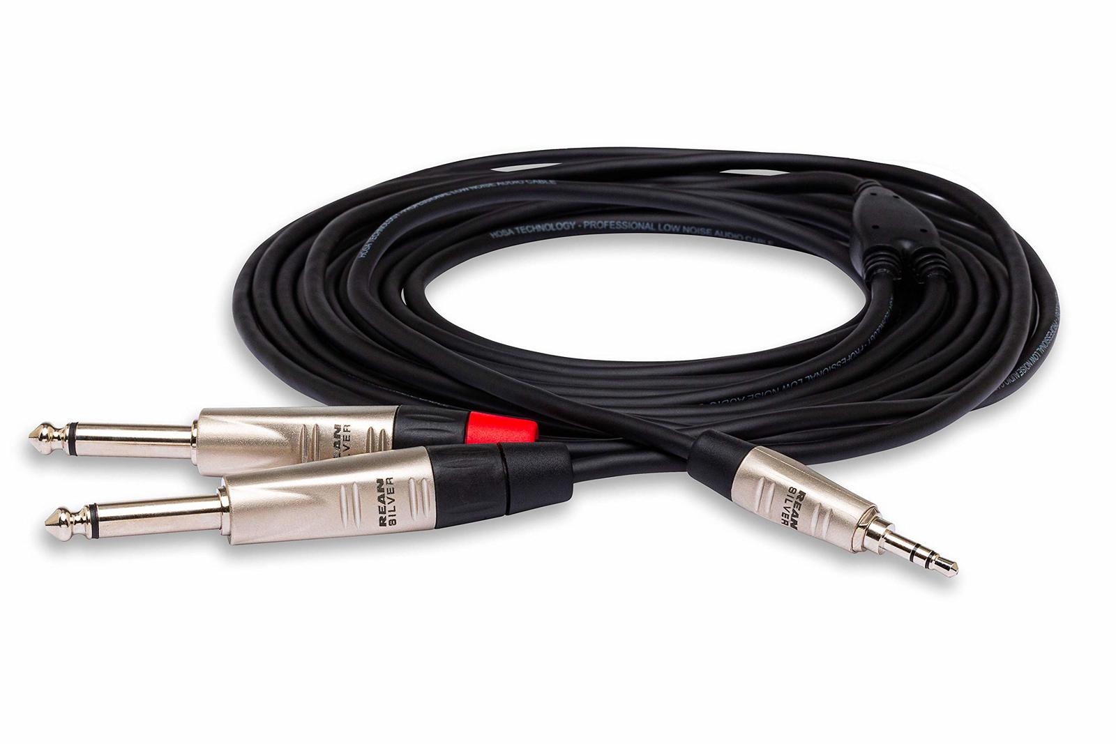 Hosa HMP-003Y Pro Stereo Breakout Cable - 3.5mm TRS Male to Dual 1/4-inc... - $16.95+