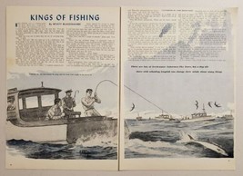 1947 Magazine Pictures Kings of Fishing Illustrated by Artist Lynn Bogue... - $11.68