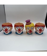 Ringling Bros Barnum Bailey Circus Clown Mugs lot of 4 Vintage - £19.75 GBP