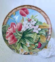 Gien France Volupte 12&quot; Cake Plate or Round Platter Floral Dominique Lalande - £39.28 GBP