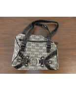 Adult Women&#39;s Gray Black Shoulder Bag Purse Faux Leather Metal Buckle 32974 - €10,65 EUR