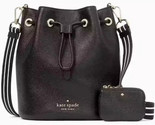 Kate Spade Rosie Bucket Bag Black Pebbled Leather Purse KA987 NWT $399 R... - £115.97 GBP