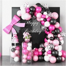 &quot;Minnie&#39;s Magical Balloon Bash Kit&quot; - 114 Pcs of Hot Pink, Pastel Pink, Black, W - $35.63