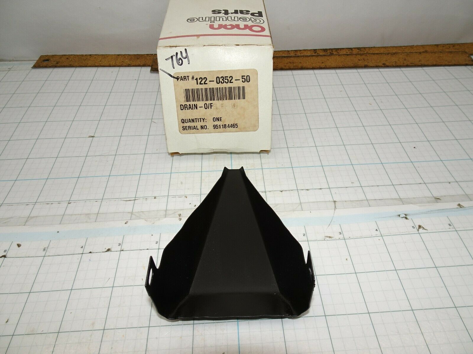 Onan 122-0352-50 Oil Filter Drain Trough Funnel Pan  OEM NOS Item image 3