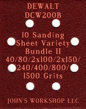 DEWALT DCW2 - 40/80/100/150/240/400/800/1500 - 10 Sheet Variety Bundle II - $9.99