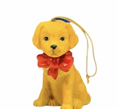 Puppy dog Christmas ornament 1988 Gordon Fraser Schmid golden retriever vtg lab - £14.16 GBP