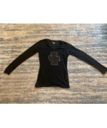 GIII Women's University of Idaho Vandals Top, Black, Large Sheer Stripes - $9.90