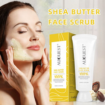 AUQUEST Shea Butter Face Scrub Exfoliating Facial Cleanser Whitening Moisturizer - £6.84 GBP