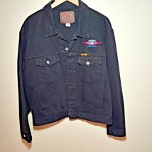 Marine Machine Embroidered  Custom Denim Jacket Size Medium - £176.99 GBP