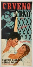 1954 Vintage Movie Poster Rouge Et Noir Red and Black Stendhal Autant-Lara - £72.75 GBP