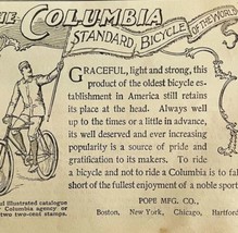 Columbia Bicycles 1894 Advertisement Victorian Pope Bike Of The World ADBN1u - £15.78 GBP