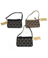 Michael Kors MK Signature Jet Set Black or Beige Jacquard Wristlet NWT M... - $82.04 CAD