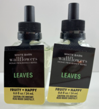 Lot of 2 White Barn Bath Body Wallflowers Fragrance Refills .8 fl oz LEAVES - £16.55 GBP