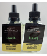 Lot of 2 White Barn Bath Body Wallflowers Fragrance Refills .8 fl oz LEAVES - £16.56 GBP