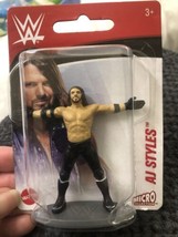 WWE: Wrestling Micro Collection AJ Styles 3&quot; Action Figure Mattel- New - £3.91 GBP