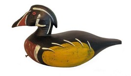 Woodduck Duck Decoy Bird Made in USA Three Points Design Handmade Wood Carved - £62.01 GBP