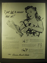 1946 Cannon Percale Sheets Ad - I just had to answer that ad - $18.49